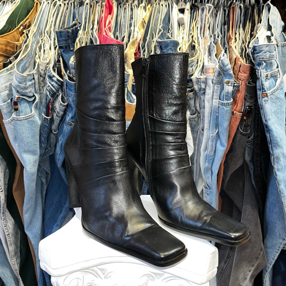 Vintage Black Ankle Boots